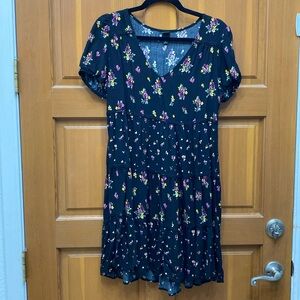 Wild Fable Black Floral Babydoll Dress